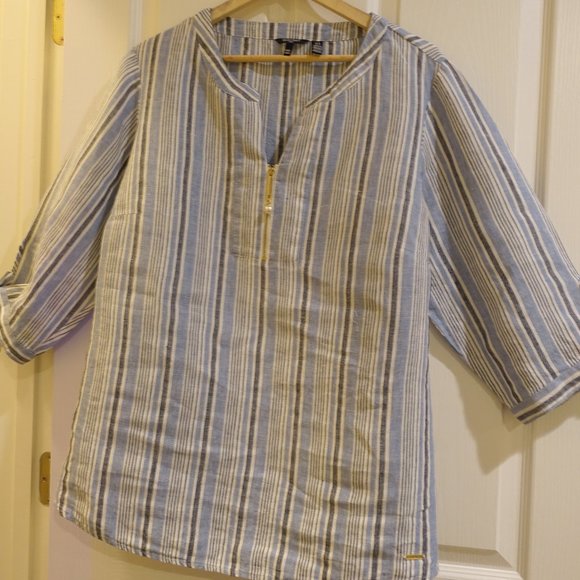 ELLEN TRACY  STRIPED  TOP - Picture 2 of 5